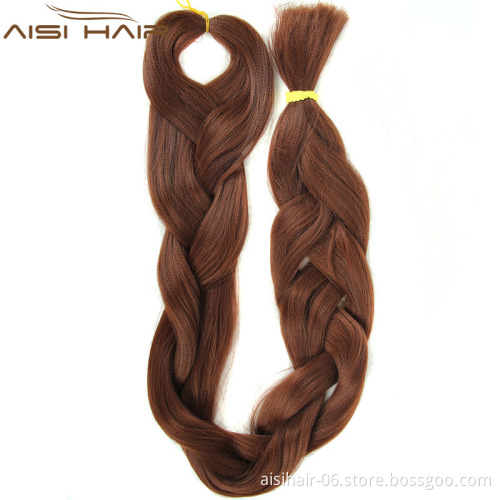 Aisi Hair Heat Resistant Yaki Style Synthetic 82 inch 165 g Long Jumbo Braid Hair Extension